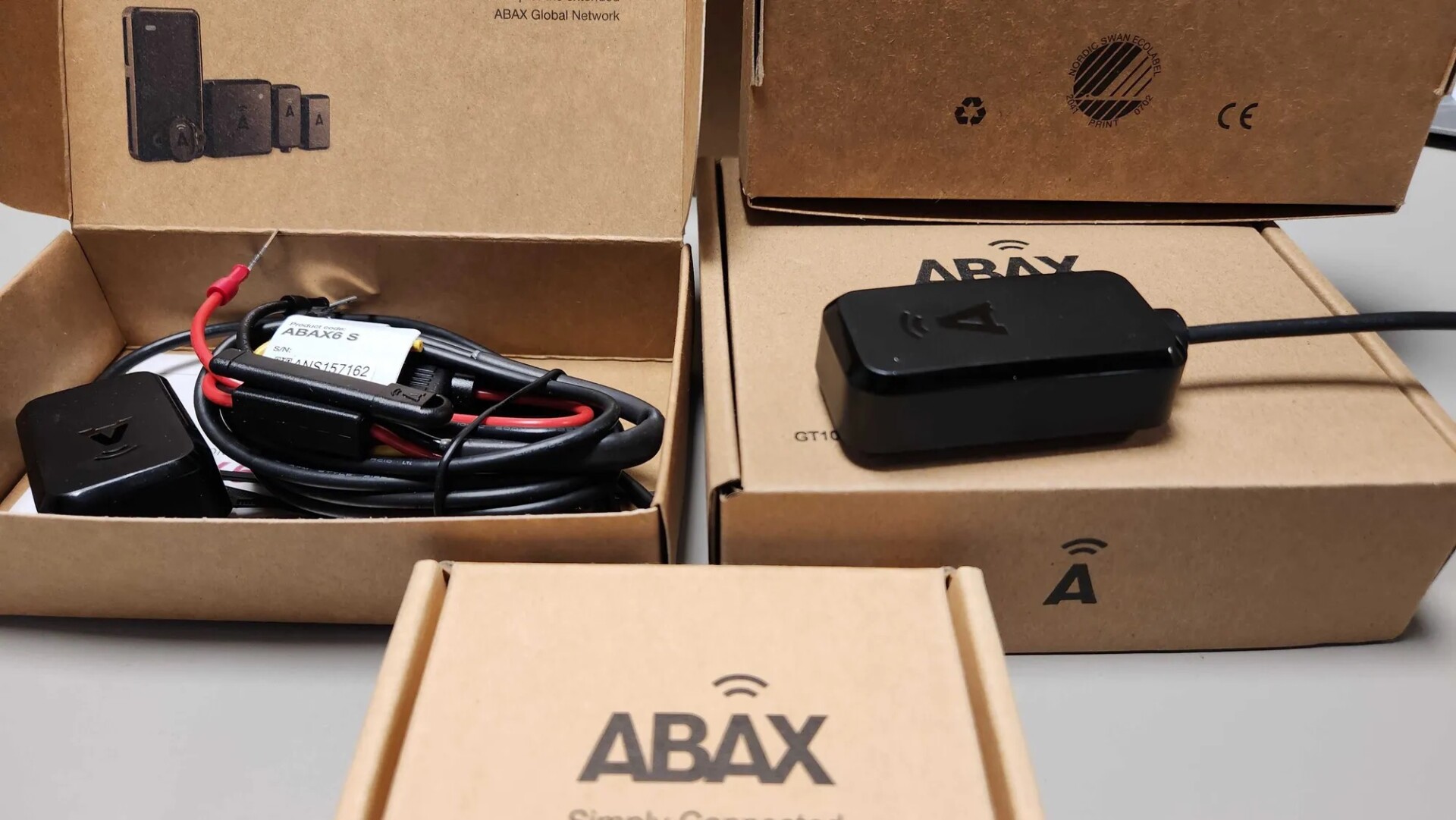 Produkter utviklet for ABAX av Mezonic.
